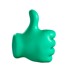 Pulgar verde hacia arriba